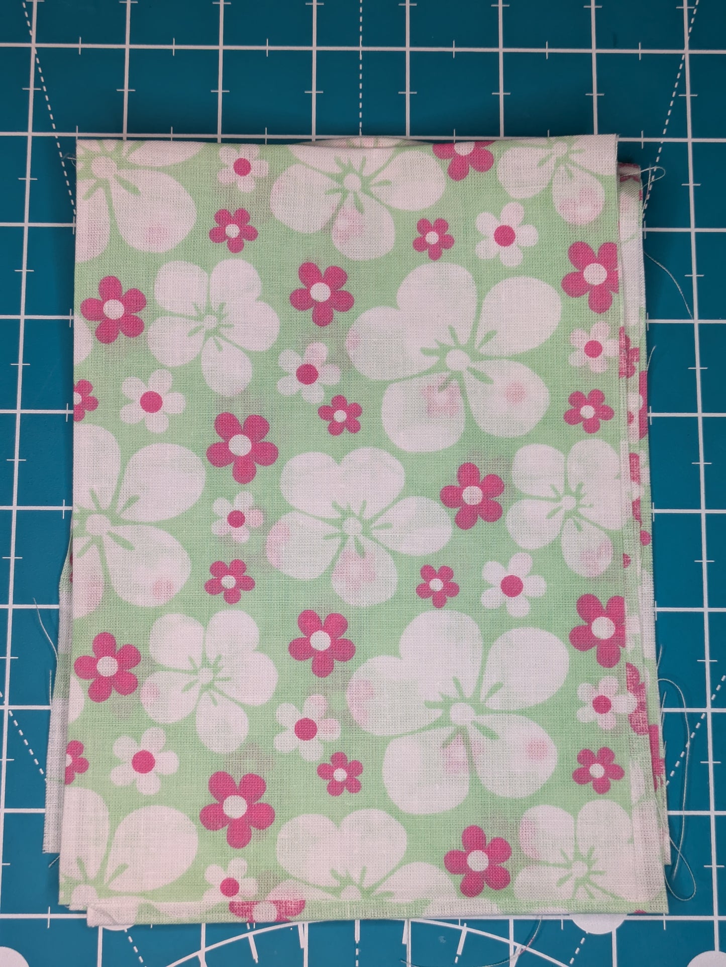 Flower Fabric; Pink, green and white Choice