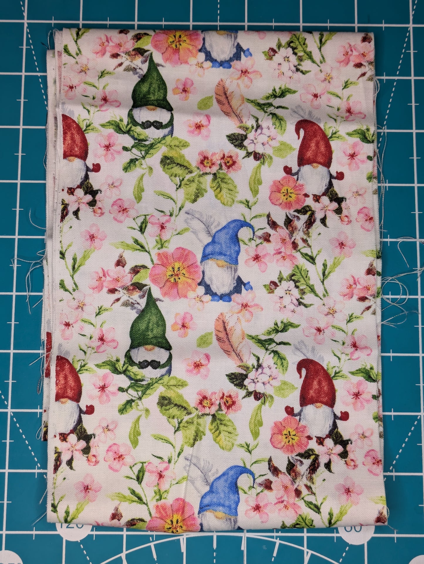 Gnomes Among the Flowers Fabric Choice
