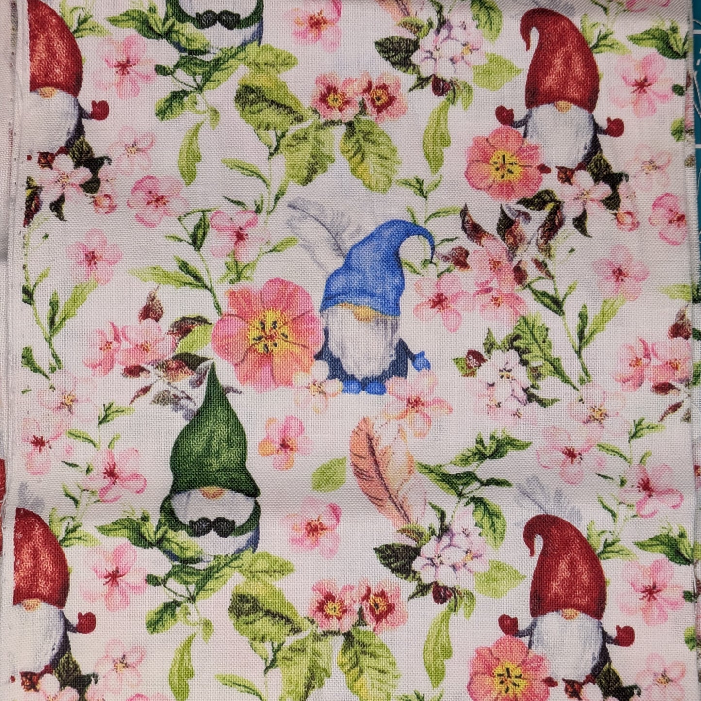 Gnomes Among the Flowers Fabric Choice